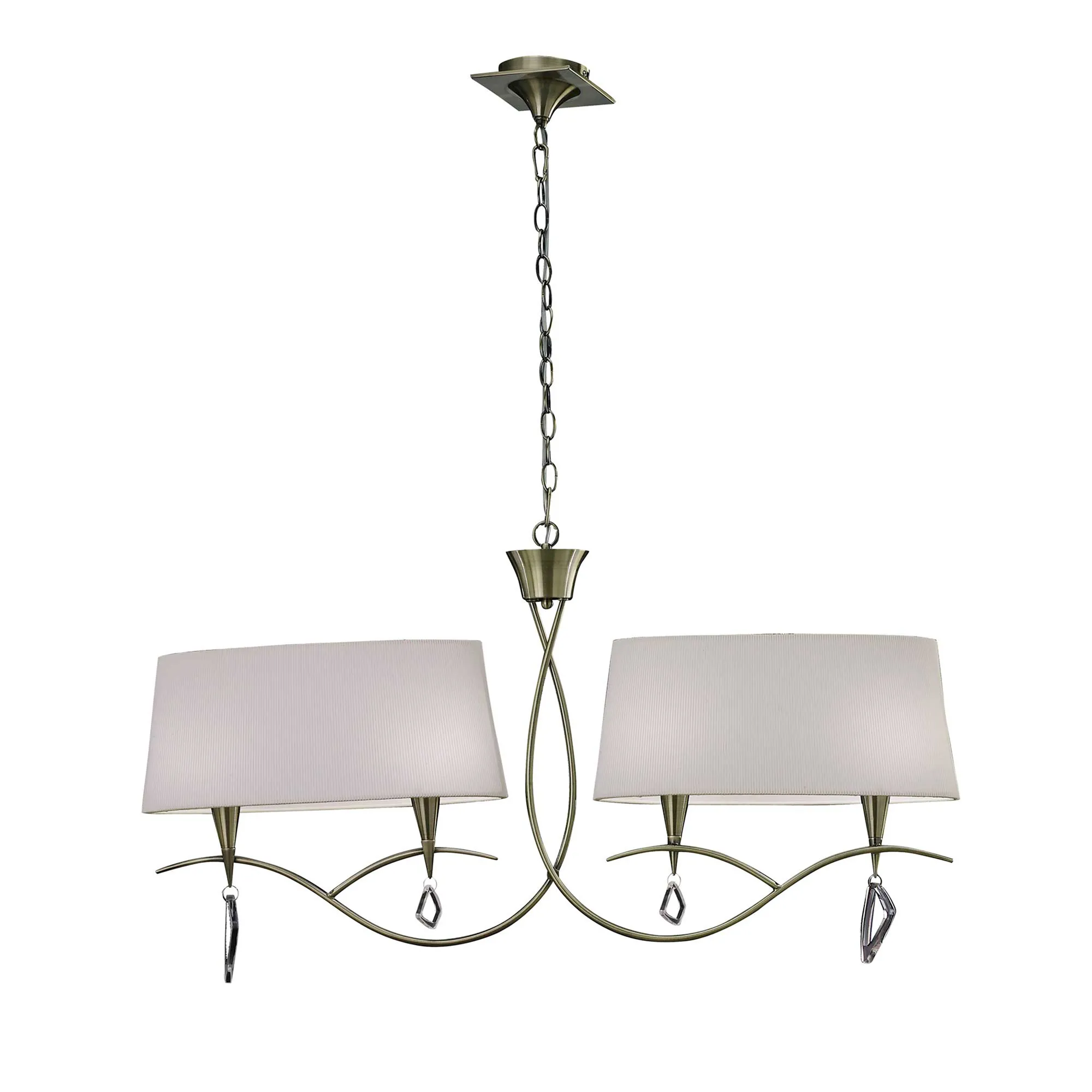 Mara Antique Brass-Ivory White Ceiling Lights Mantra Multi Arm Fittings Mara Antique Brass-Ivory White Ceiling Lights Mantra Multi Arm Fittings